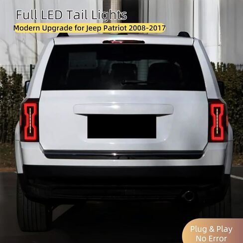 مصابيح خلفية LED كاملة لسيارة جيب باتريوت 2008-2017 التوصيل والتشغيل | لا يوجد خطأ | الترقية الحديثة | دخان بجانب السائق والراكب in Saudi Arabia