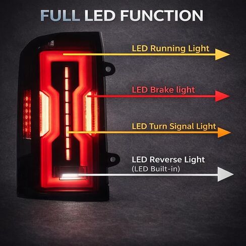 مصابيح خلفية LED كاملة لسيارة جيب باتريوت 2008-2017 التوصيل والتشغيل | لا يوجد خطأ | الترقية الحديثة | دخان بجانب السائق والراكب in Saudi Arabia