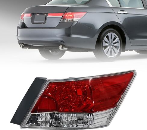 Tail Light Compatible with 2008 2009 2010 2011 2012 Honda Accord Rear Tail light Assembly Replaces for 33550-TA0-A01 HO2800172 Left Side Halogen without Bulbs in Saudi Arabia