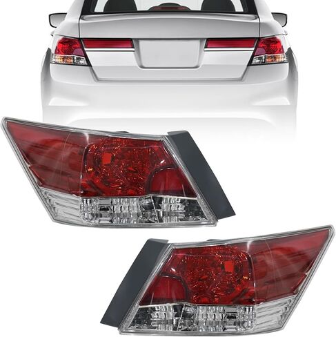Tail Light Compatible with 2008 2009 2010 2011 2012 Honda Accord Rear Tail light Assembly Replaces for 33550-TA0-A01 HO2800172 Left Side Halogen without Bulbs in Saudi Arabia
