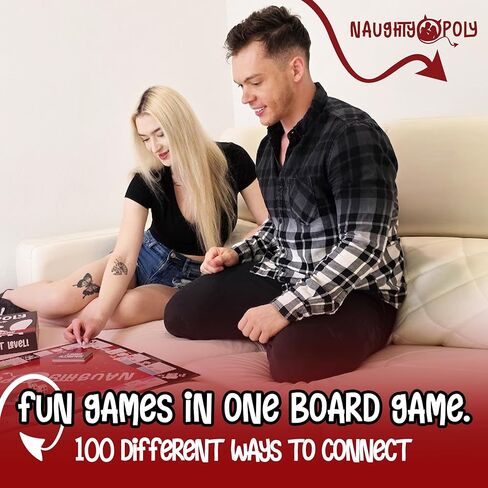 Naughtyopoly Board Game | 100+ Couples Questions, Commands, & Penalties | Perform Services for Extra Fun | A Crazy Spin On The Classic Opoly Property Game | Date Nights & Couples Gifts (2-8 Players) in Saudi Arabia