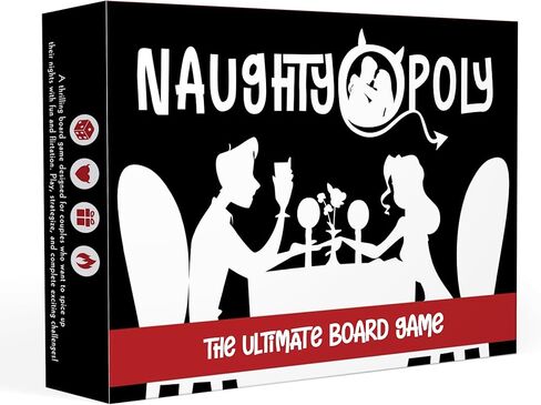 Naughtyopoly Board Game | 100+ Couples Questions, Commands, & Penalties | Perform Services for Extra Fun | A Crazy Spin On The Classic Opoly Property Game | Date Nights & Couples Gifts (2-8 Players) in Saudi Arabia