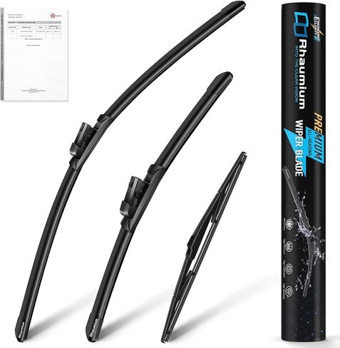 Pack of 3 Wiper Blades 26"+16"+12"; Lab Tested 500K Endurance & High/Low Temp; Optimized Pressure; Specific for Lexus NX200t 2015-2017, NX300 2018-2021, NX300h 2015-2021 in Saudi Arabia