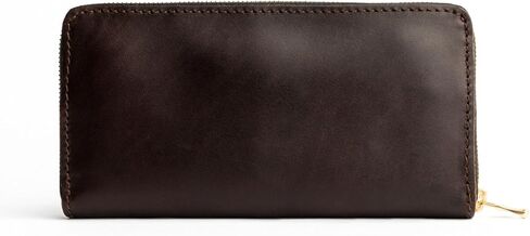 Women's Accordion Zip Wallet – Handcrafted in Durable, Full-Grain Leather – 8 Card Slots & Secure Zippered Pocket – Plum in Kuwait