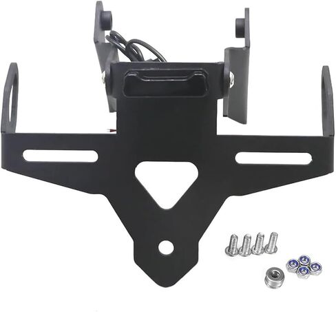 Motorcycle Rear Fender Eliminator Kit No Drill Short Tail Motorbike License Plate Bracket Compatible with Yamaha MT-09 SP MT09 2024-2025, Easy Install, Black, Aluminum Alloy, Matte Black in Saudi Arabia
