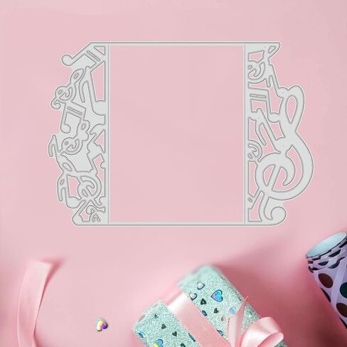 BENECREAT Musical Note Pattern Carbon Steel Cutting Dies Stencils, Sheet Music Pattern Metal Cutting Dies for DIY Scrapbooking, Photo Album, Decorative Embossing Paper Card in Saudi Arabia