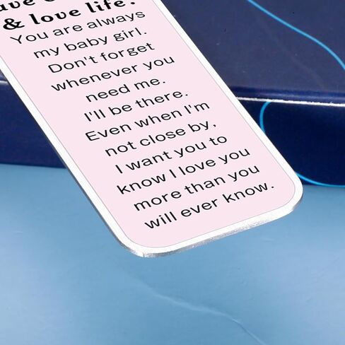 Pink Bookmark, Bookmarks for Girls, Christmas Gifts for Daughter, to My Daughter Bookmark Gifts, Daughter Gifts from Mom Dad, Birthday Inspirational for Teen Girl, Graduation Gift Ideas for Daughter in Saudi Arabia