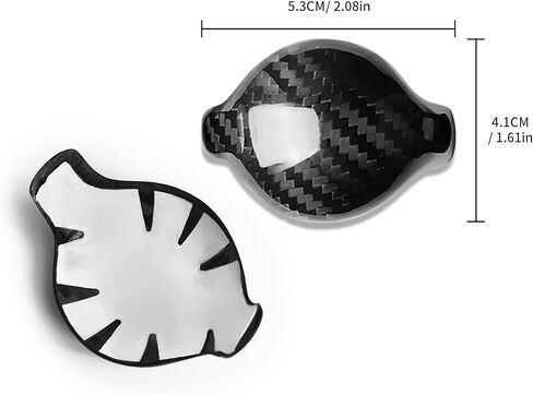 Compatible with Ford Mustang 2015-2024 Real Carbon Fiber Gear Shift Knob Head Cover Automotive Shift Lever Modified Decoration (Black) in Saudi Arabia