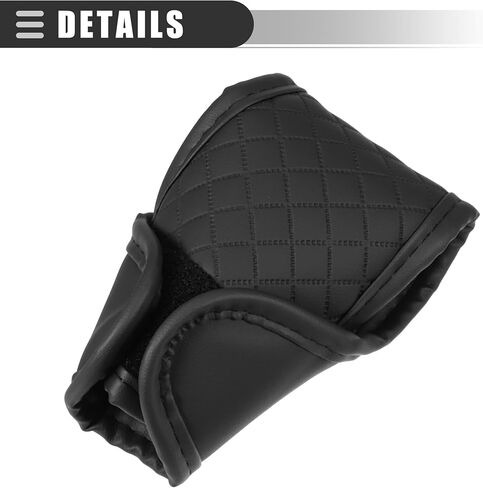 Motoforti Universal Car Gear Shift Cover Shift Knob Cover Gear Stick غطاء ناقل الحركة التلقائي، عصري، جلد صناعي، أسود وأحمر in Saudi Arabia