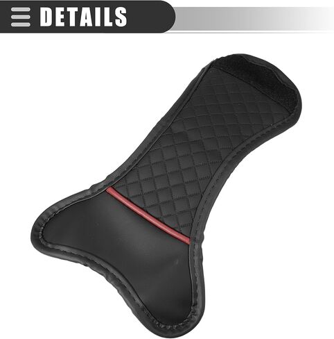 Motoforti Universal Car Gear Shift Cover Shift Knob Cover Gear Stick غطاء ناقل الحركة التلقائي، عصري، جلد صناعي، أسود وأحمر in Saudi Arabia