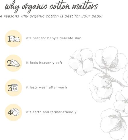 Burt's Bees Baby baby-boys Bodysuit, Short Sleeve and Long Sleeve One-piece Bodysuits, 100% Organic Cotton in Kuwait