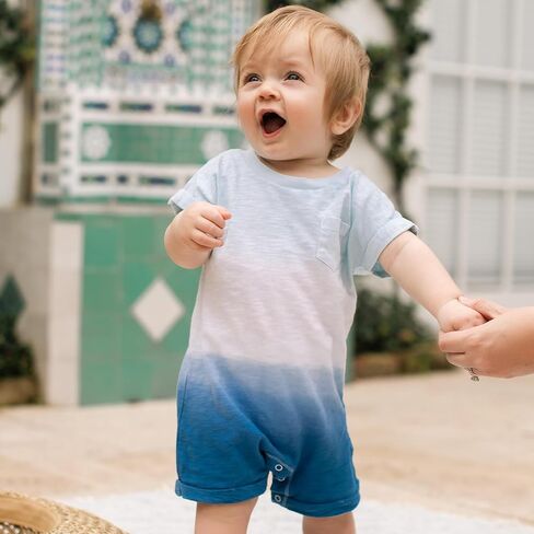 Burt's Bees Baby baby-boys Bodysuit, Short Sleeve and Long Sleeve One-piece Bodysuits, 100% Organic Cotton in Kuwait
