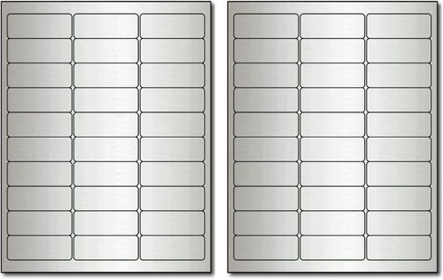 2 5/8" x 1" Silver Foil Address Labels for Laser Printers - 300 Labels in Saudi Arabia