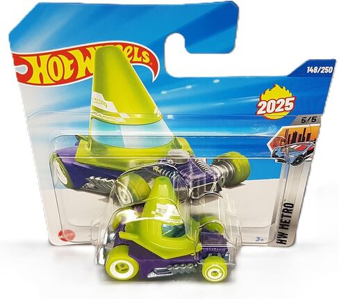 هوت ويلز - مخروط شاكر - HW Metro 5/5 - JBB62 - بطاقة قصيرة - HW Traffic - أخضر أرجواني - Mattel 2025 - 1:64 in Saudi Arabia