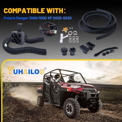 طقم سخان الكابينة EMB-HTR-2100 مع إزالة الصقيع متوافق مع Polaris Ranger 1000 570 1500 2020-2025 in Saudi Arabia