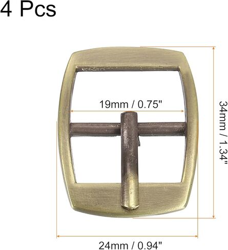 uxcell Metal Roller Buckle, Single Prong Belt Buckle Center Bar Buckle for Leather Craft Belt in Saudi Arabia