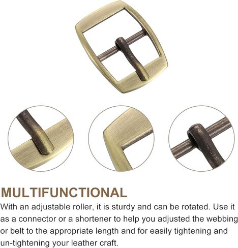 uxcell Metal Roller Buckle, Single Prong Belt Buckle Center Bar Buckle for Leather Craft Belt in Saudi Arabia
