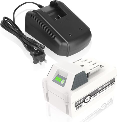 KUNLUN 24V 6.0Ah Battery and Fast Charger Compatible for Snow Joe & Sun Joe iON+ 24-Volt System Cordless Power Tools and 24V Lithium Ion Battery in Kuwait