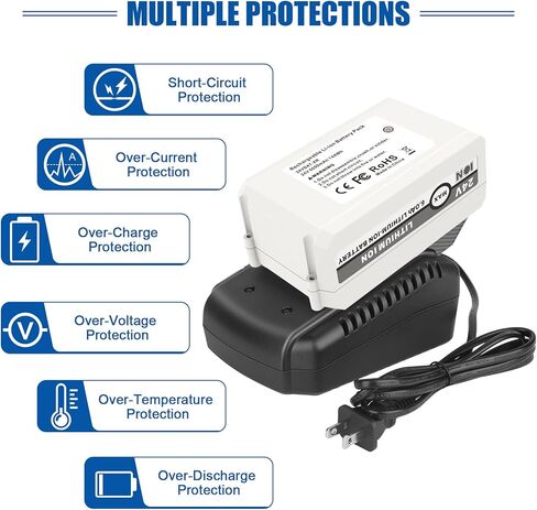 KUNLUN 24V 6.0Ah Battery and Fast Charger Compatible for Snow Joe & Sun Joe iON+ 24-Volt System Cordless Power Tools and 24V Lithium Ion Battery in Kuwait