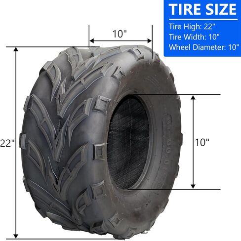 إطارات ATV مقاس 22x10-10، 4PR لجميع التضاريس 22x10-10 TL QD116 ATV UTV Trail إطارات رملية للطرق الوعرة (عبوة من قطعتين، بدون أنبوب) in Kuwait