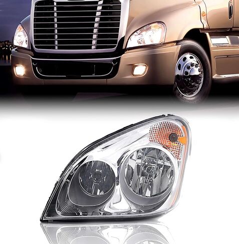 Torque 2008-2017 Freightliner Cascadia Headlight PAIR Replacement for semi Trucks [Included All Bulbs] Assembly Projector DOT SAE Approved Driver Left Passenger Right Side Set (TR030-L, TR030-R) in Saudi Arabia