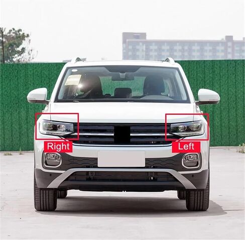 Compatible For VW T-Cross 2018-2023 Headlight Cover Car Headlamp Glass Lens Lamp Shell Replace Original Lampshade(Right) in Saudi Arabia