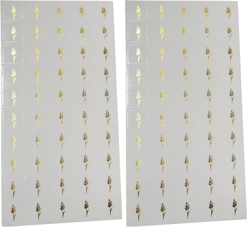 Wheat-Pasta Meal Stickers for Place Cards (Clear with Gold Icon) by Savor The Memories in Saudi Arabia