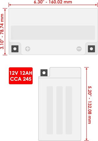 بطارية كالتريك YB12C-A Agm متوافقة مع ياماها 1UY-82110-61-00 3FA-82110-12-00 BTG-12N12-C4-A2 BTG-GM12C-Z4-A2 in Saudi Arabia