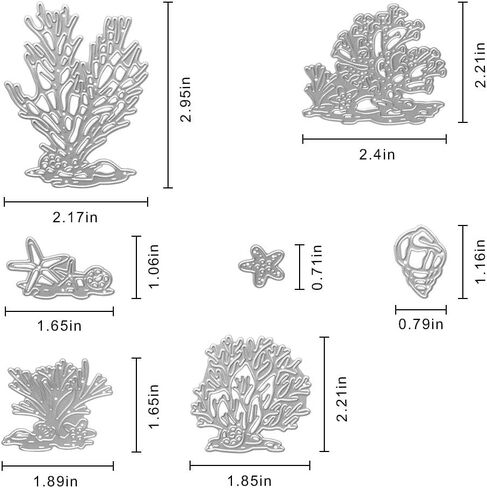 Metal Beach Shell Starfish Conch Coral Cutting Dies, Ocean Life Die Cuts Embossing Stencils Template Mould for Card Scrapbooking and DIY Craft in Saudi Arabia
