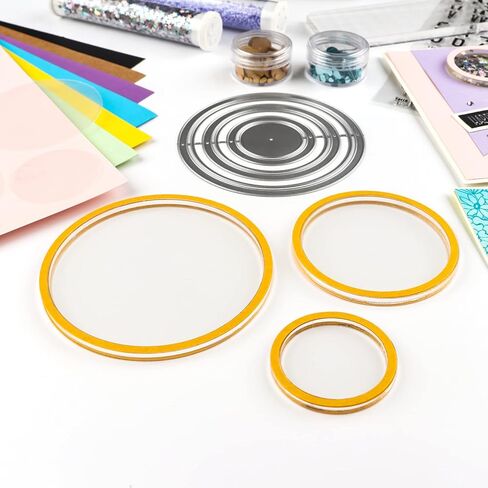 6Pcs/Set ​​​​​​​Circular Frames Cutting Dies for DIY Scrapbooking Paper Crafting Handmade Crafts Die Cuts Paper Crafting Card Making Arts Crafts in Saudi Arabia