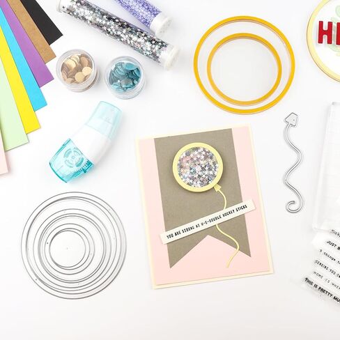 6Pcs/Set ​​​​​​​Circular Frames Cutting Dies for DIY Scrapbooking Paper Crafting Handmade Crafts Die Cuts Paper Crafting Card Making Arts Crafts in Saudi Arabia