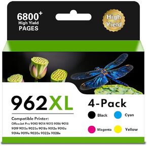 962XL Ink Cartridges Combo Pack Replacement for HP 962 962 XL Black Color Ink Cartridges for OfficeJet Pro 9015 9010 9010e 9012e 9014e 9015e 9018e 9020e 9022e 9025e 9028e Printer (4-Pack, BK/C/M/Y) in Saudi Arabia
