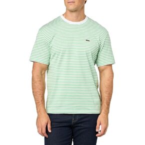Lacoste Men's Short Sleeve Classic Fit Stripped Crew Neck Tee Shirt in Kuwait