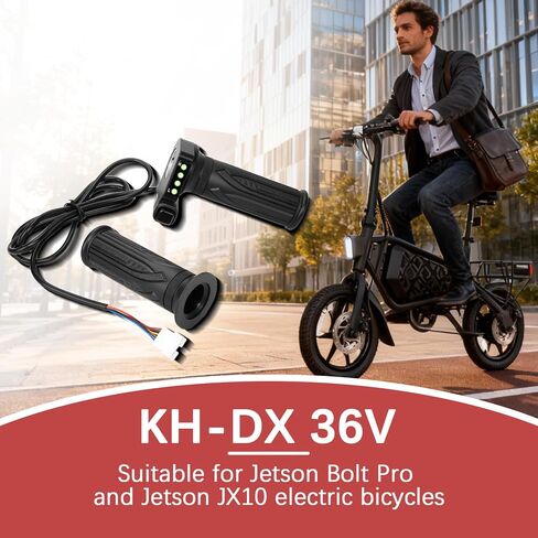 زوج KH-DX 36 فولت مقبض خانق للدراجة الكهربائية مناسب للاستبدال، لـ Jetson Bolt Pro/Atlas/Ancheer وDYU D3F/D2F/C3/C4 Ebike، مع زر التحكم في السرعة وشاشة LCD الجهد in Kuwait