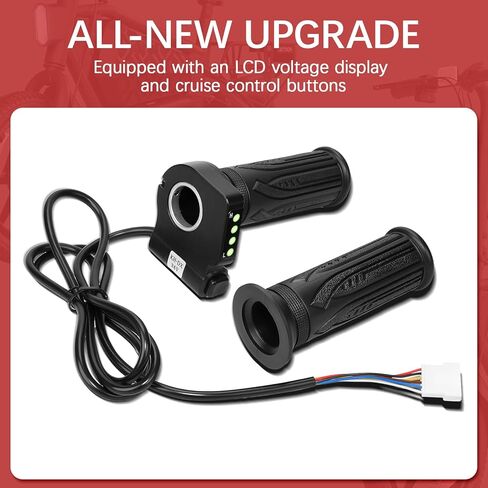 زوج KH-DX 36 فولت مقبض خانق للدراجة الكهربائية مناسب للاستبدال، لـ Jetson Bolt Pro/Atlas/Ancheer وDYU D3F/D2F/C3/C4 Ebike، مع زر التحكم في السرعة وشاشة LCD الجهد in Kuwait