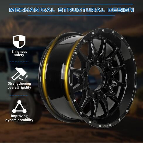 15in ATV/UTV Wheel Rim 15x7 4x136/156 +10 mm Offset Premium Aluminum Alloy Rim with Black Spokes, Center Bore-110.18mm Wheel Load Raiting - 1200 LBS in Saudi Arabia