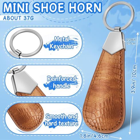 Mini Shoehorn Key Chain for kids 3.7 Inch - Travel Shoe Horn Metal Shoe Spoon Shoe Slider Stainless Steel Shoe Horn in Kuwait