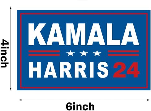 Kamala Harris 2024 President Campaign Car Magnet Bumper Magnet Truck Magnet Fridge Magnetic Laptop Decal 2PCS Size 6" x 4" in Saudi Arabia