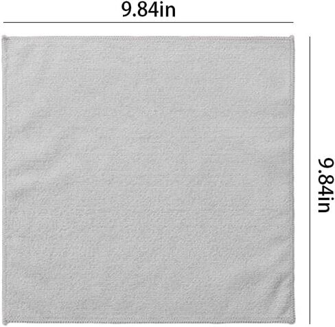 10PCS Grey Microfiber Cleaning Cloth, 9.85"x9.85": Ultra - Absorbent, Ideal for Car Wash and Home Cleaning in Saudi Arabia