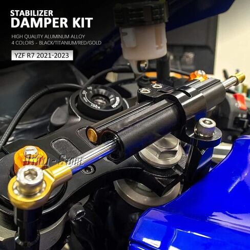 جديد من أجل ياماها YZF R7 Yzf r7 2021 2022 2023 ملحقات الدراجات النارية باستخدام الحاسب الآلي التوجيه المثبط استقرار قوس تصاعد عدة (مجموعة 10) in Kuwait