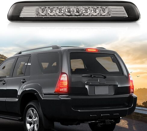 Nilight ضوء الفرامل الثالث الذيل ارتفاع جبل أضواء التوقف الثالثة عدسة مدخنة متوافقة مع Toyota 4Runner 2003 2004 2005 2006 2007 2008 2009 إصدار غير سبويلر Van SUV الخلفي مصباح الكابينة المركزي in Kuwait