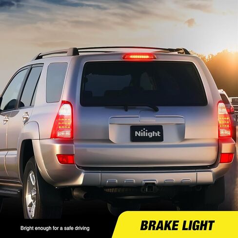 Nilight Third Brake Light Tail High Mount 3rd Stop Lights Smoked Lens Compatible with Toyota 4Runner 2003 2004 2005 2006 2007 2008 2009 Non-Spoiler Version Van SUV Rear Center Cab Lamp in Kuwait