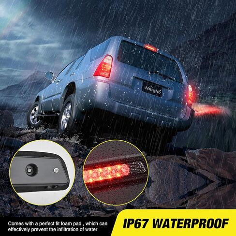 Nilight Third Brake Light Tail High Mount 3rd Stop Lights Smoked Lens Compatible with Toyota 4Runner 2003 2004 2005 2006 2007 2008 2009 Non-Spoiler Version Van SUV Rear Center Cab Lamp in Kuwait