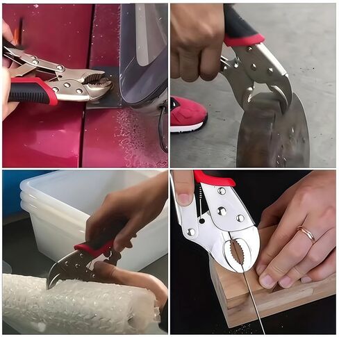 5-Inch Locking Pliers, Curved Jaw Locking Pliers Integrated Wire Cutter, Fit for Clamping Twisting in Saudi Arabia