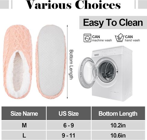 Eurzom 4 Pairs Fuzzy Soft Sole Slippers for Women Indoor House Slippers with Non Slip Bottoms for Winter Cozy Gift in Saudi Arabia