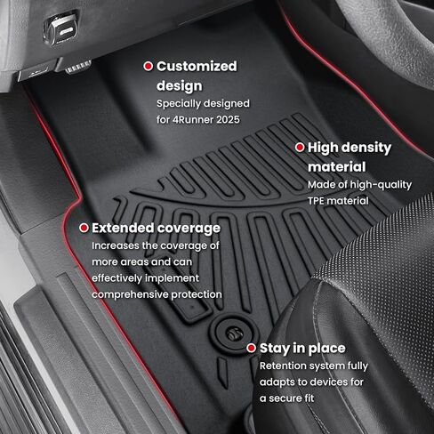 Truck Bed Mat Fit for Tacoma 2024 5FT, All Weather Trunk Mat Waterproof Cargo Mat Compatible with Toyota Tacoma Accessories 2024 Odorless Truck Bed Mat Black in Kuwait