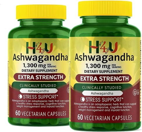 Ashwagandha Dietary Supplement, 1300 mg, 60 Vegetarian Capsules in Saudi Arabia