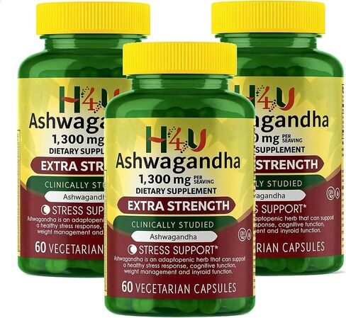 Ashwagandha Dietary Supplement, 1300 mg, 60 Vegetarian Capsules in Saudi Arabia