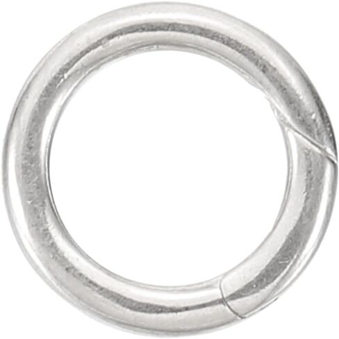 PATIKIL 18mm Spring Round Circle Clip Pendant Clasp, Spring Ring Buckle Necklace Clasps and Closures Charm Clasp Necklace Bracelet Extender Connector for Jewelry Making, Silver in Saudi Arabia