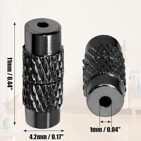 60Pcs Brass Screw Twist Clasps, Barrel Clasp Cord End Caps for DIY Bracelet and Necklace, Brass Barrel Tube Fastener for Craft Supplies/Waist Beads(Black) in Saudi Arabia